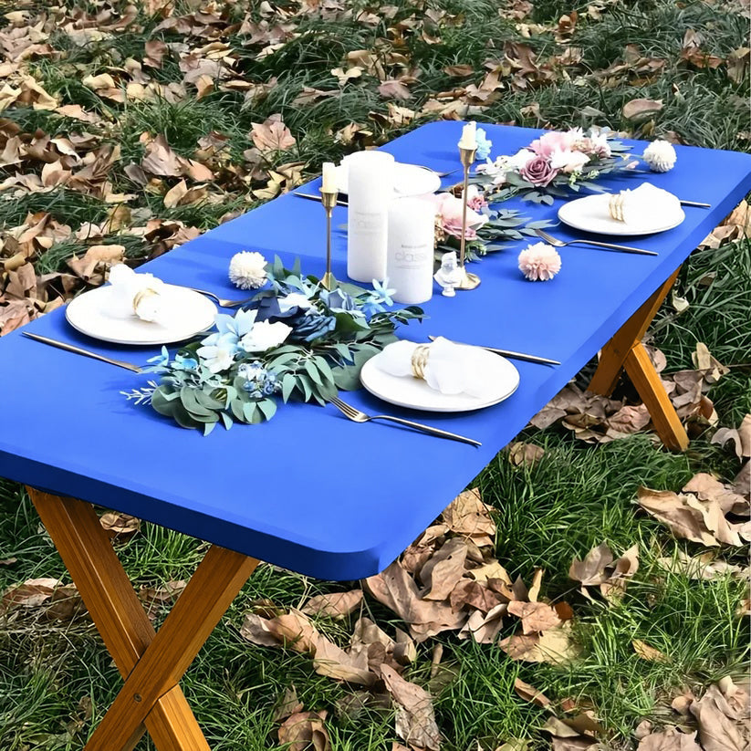 üçñStretch Fabric Table Top Cap Cover ‚Äì Elastic Edge, Waterproof & Reusable