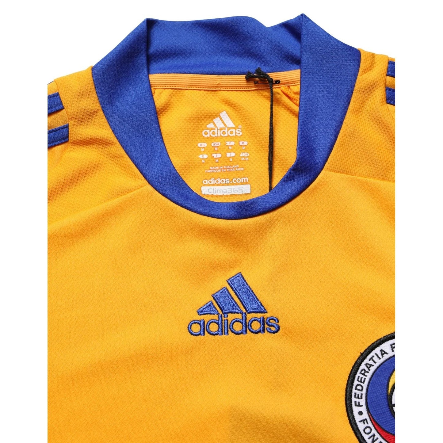 Adidas Yellow Polyester Balenciagoal CrewNeck Jersey T-shirt