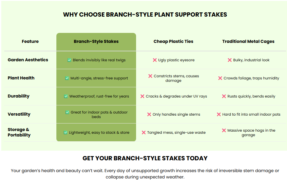 üåøBranch-Style Plant Support Stakesüåø