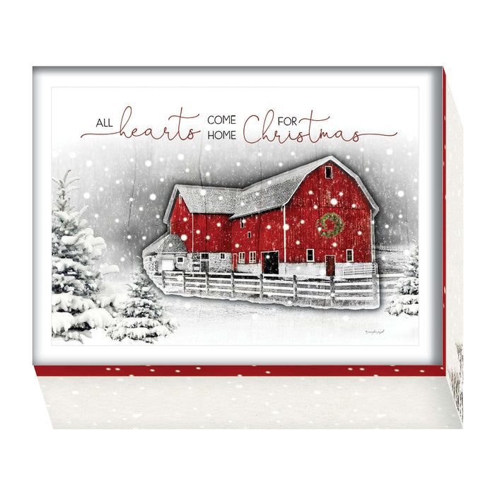 box of christmas cards