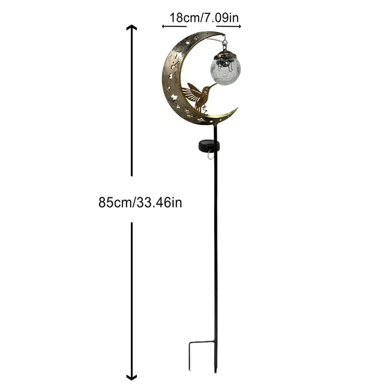 üåô‚ú®Hummingbird Moon Solar Garden Stake Light