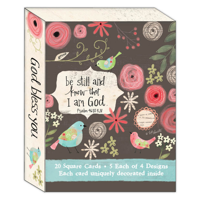 God Bless You - Boxed Note Card Assortment - 20 Cards & 20 Envelopes