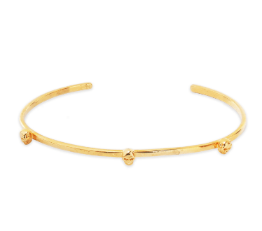 Gold Skull Cuff Bracelet