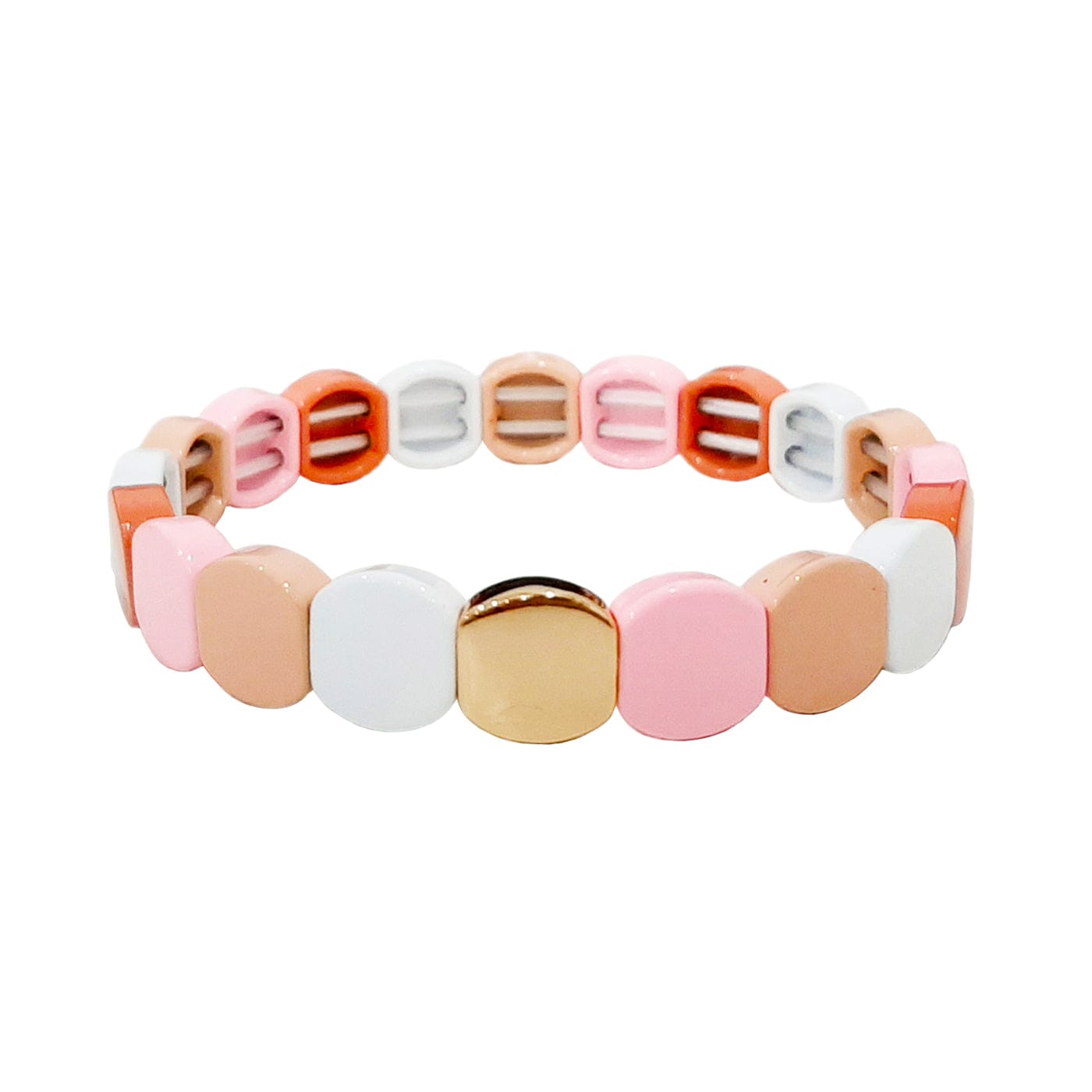 Pink Blush Stretch Beaded Bracelet