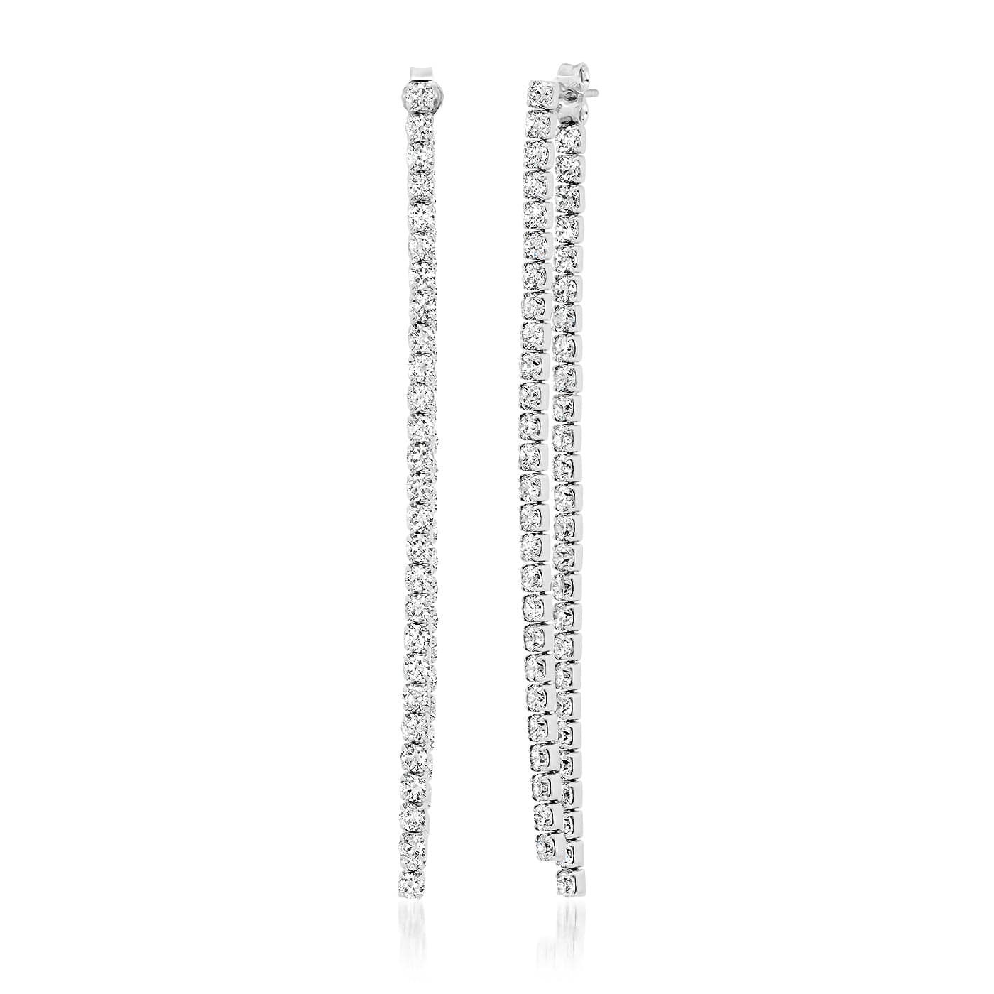Double Linear Cz Earrings