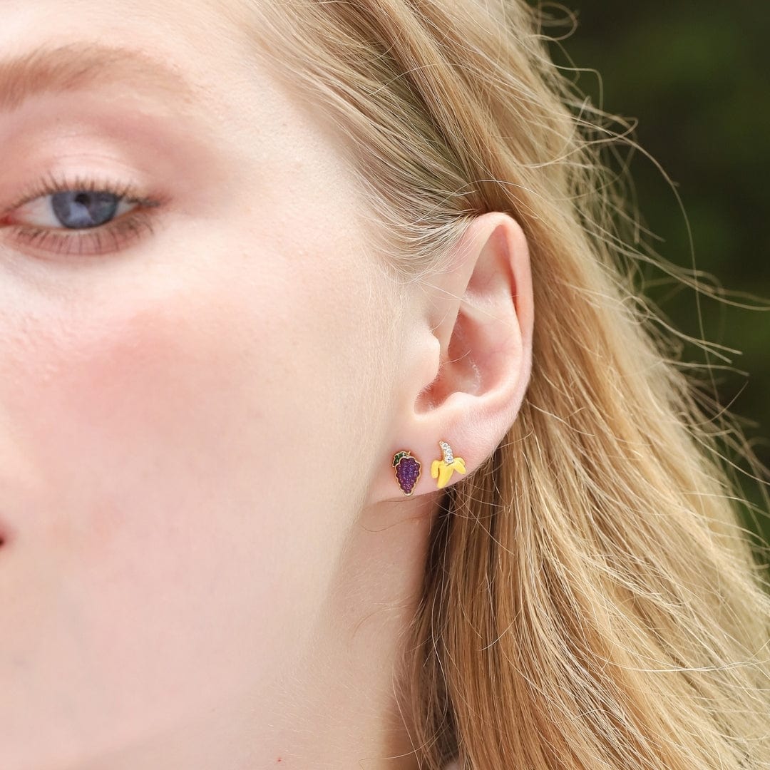 Grape Cluster Stud Earrings