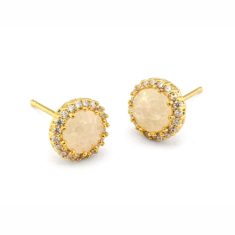 Large Rhinestone Post Earring