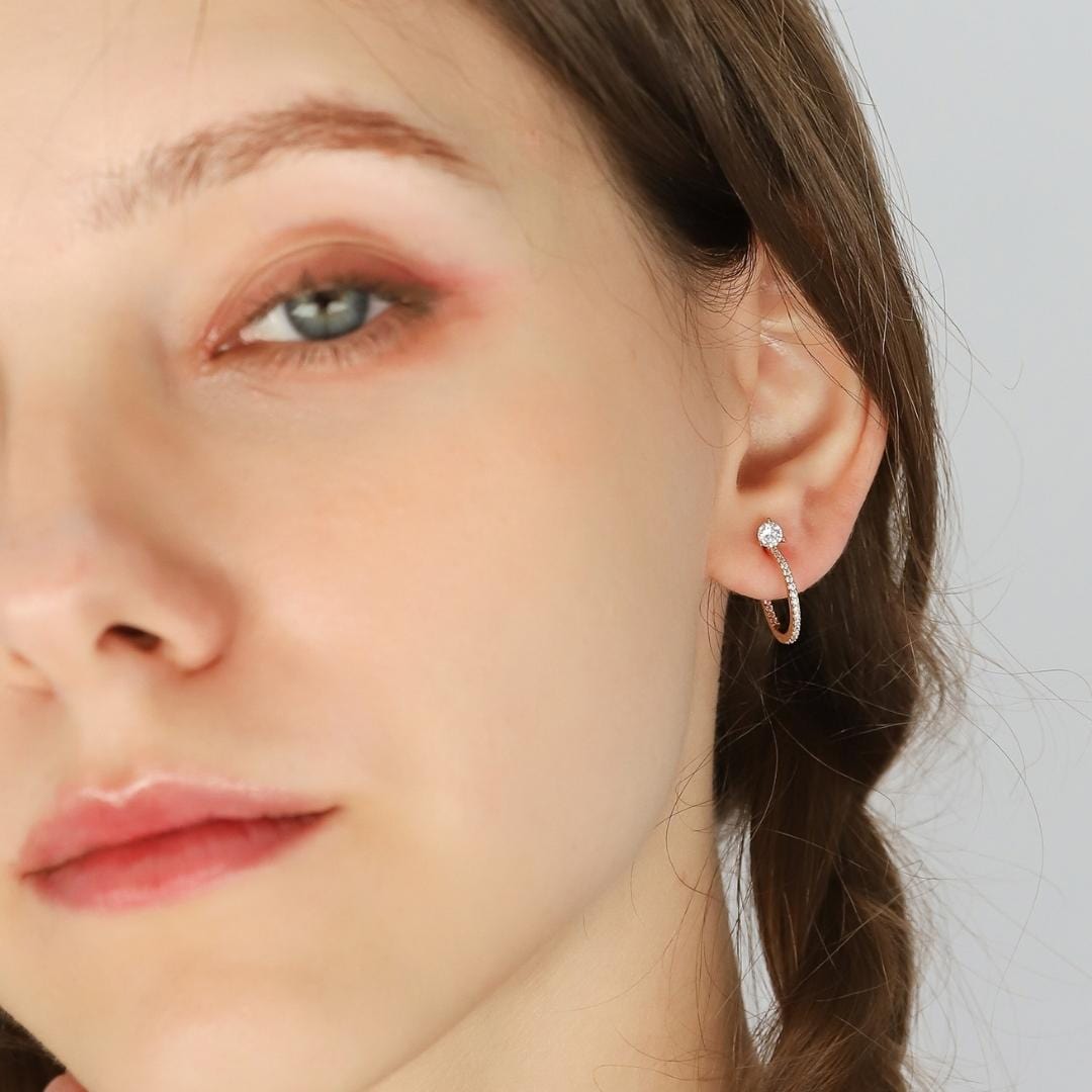 Pavé Hoops With CZ | 20mm