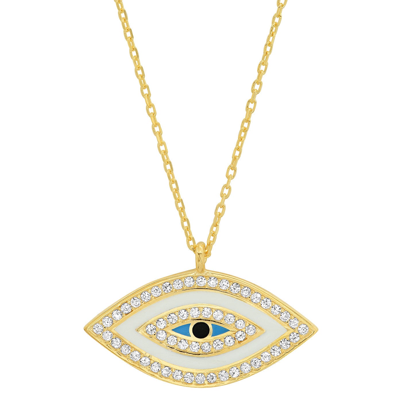 Double Evil Eye Pendant Necklace