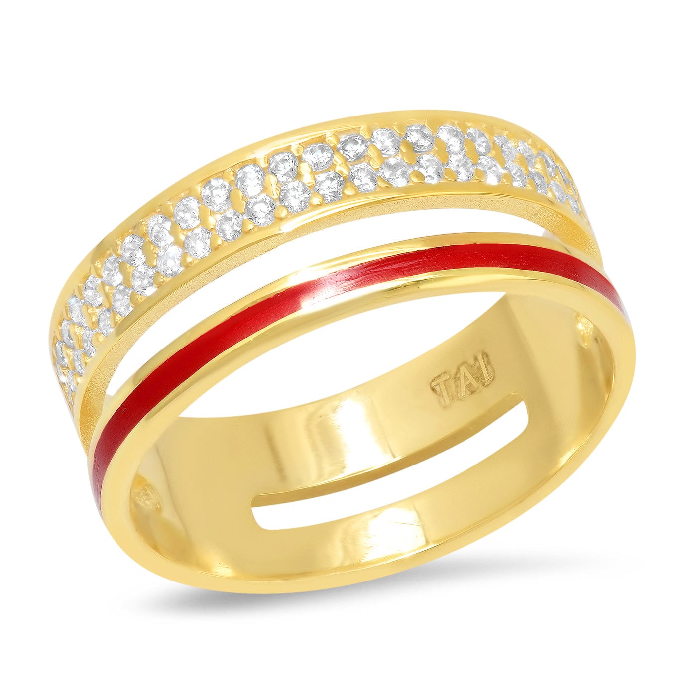 Duo Glow Pavé Band Ring