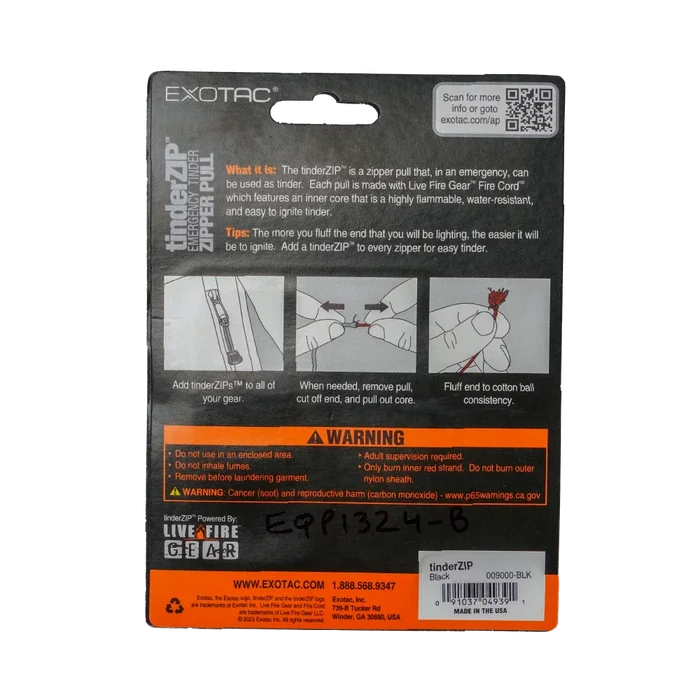 Tinderzip Zipper Pull - 5 Pack - Army and Outdoors - Load Accessories