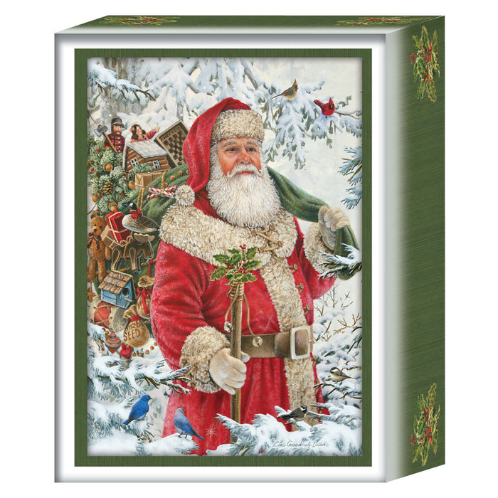 Woodland Santa - 26 Boxed Christmas Cards and Envelopes