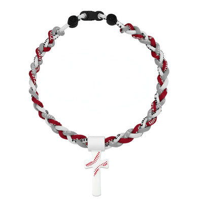 ‚úùÔ∏è‚öæTriple-Rope Tornado Baseball Necklace ‚Äì Cross Charm Pendant with "I CAN DO ALL THINGS PHL4:13"