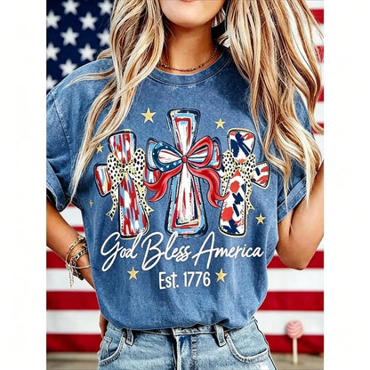 ‚≠ê God Bless America Women T-Shirt - Vintage 250th Anniversary USA Gift TeeüéÜ