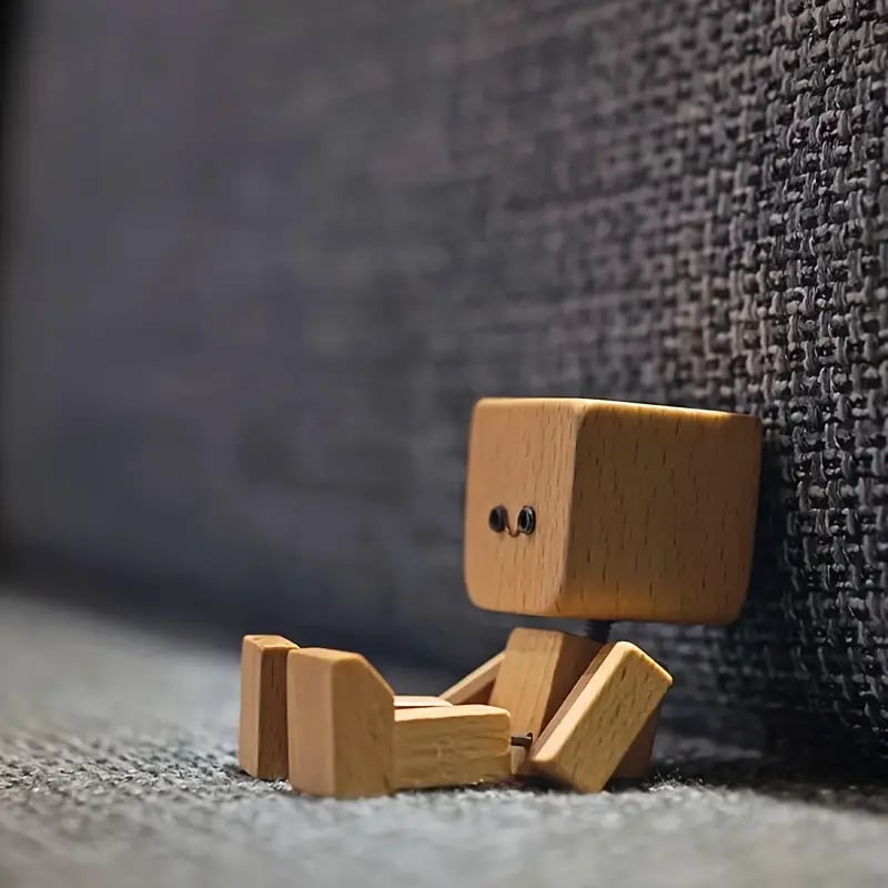 üî•Charming Little Wooden Figure That Sways with 12PCS Magnetic Expressions