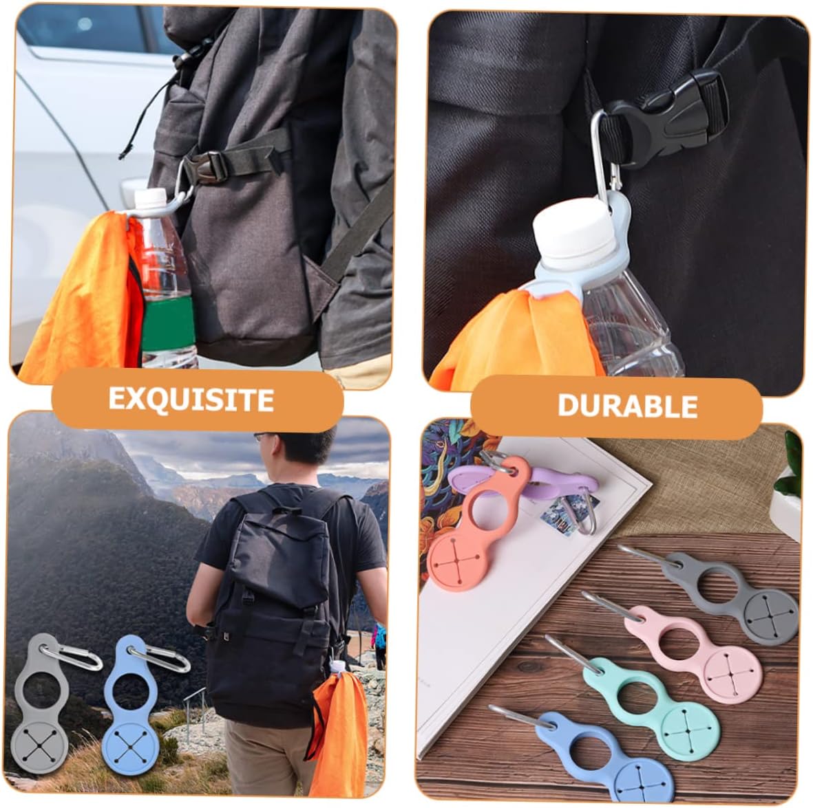 üèÜHot Sale‚ö°üåü Silicone Sport Kettle Buckle Outdoor Carabiner Water Bottle Holder