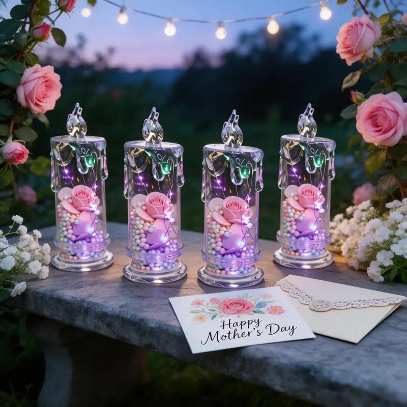 üåπRealistic Rose Candle Lights ‚Äî Battery-Powered, Smoke-Free LED Roses for Home Decor, Weddings, Parties & Gifts ‚ú®
