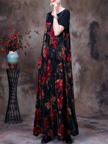 Folaral Pleated Pocket Maxi Salopette Dress | Eva Trends