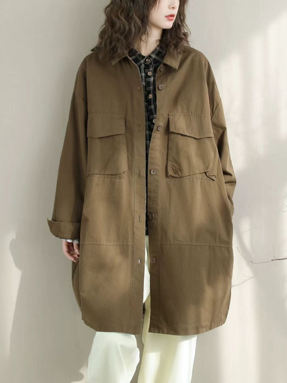 Women's Classic & Comfy Look with Lapel Collar Jacket