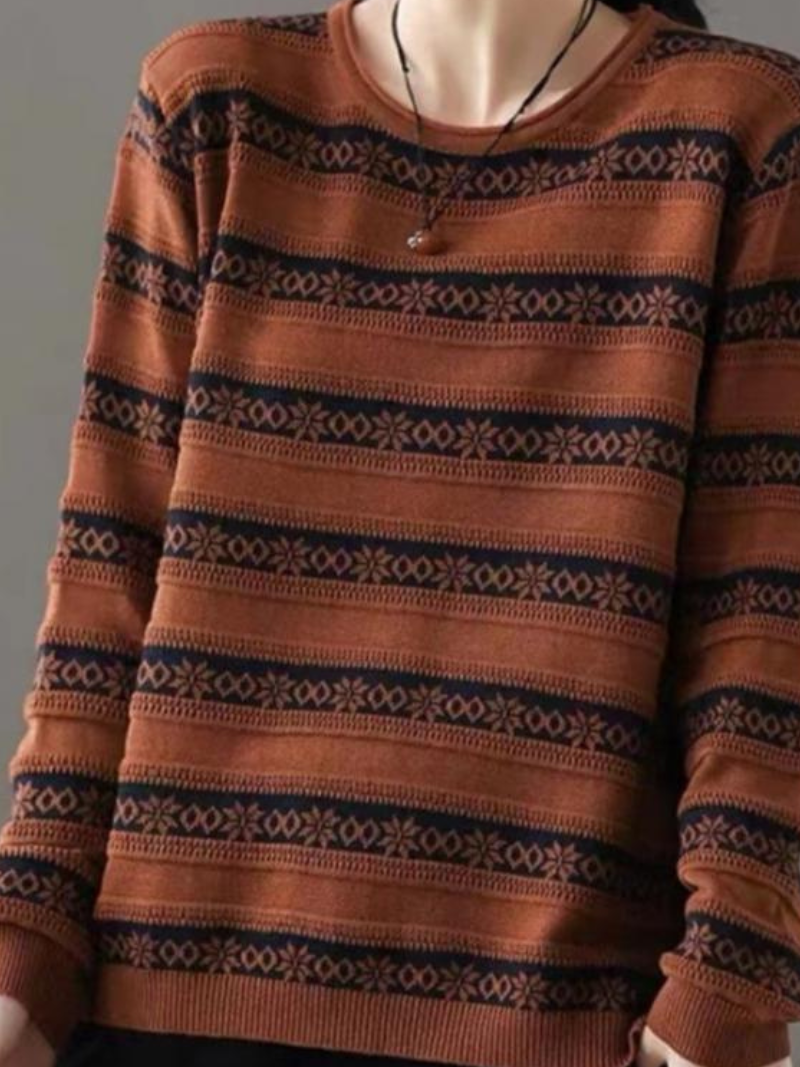 Women's Stripe Loose Sweater - Chic & Cozy | Eva Trends