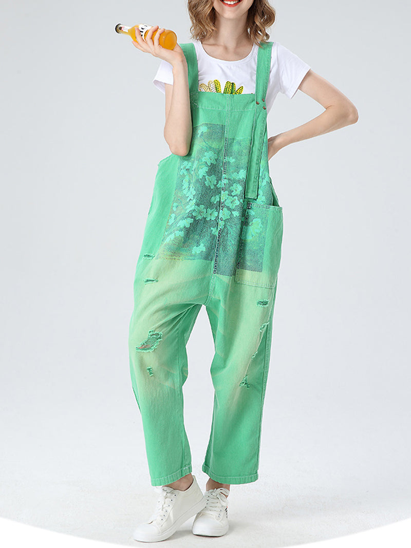 Right Into Your Heart Cotton Overalls