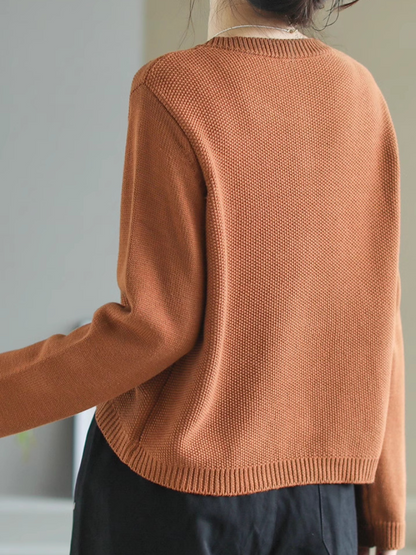 Classic Women's Soft Crew Neck Sweater | Eva Trends
