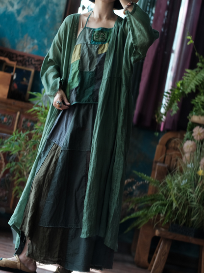 Women's Summer Beautiful & Comfy Printed  Loose Cardigan Dress