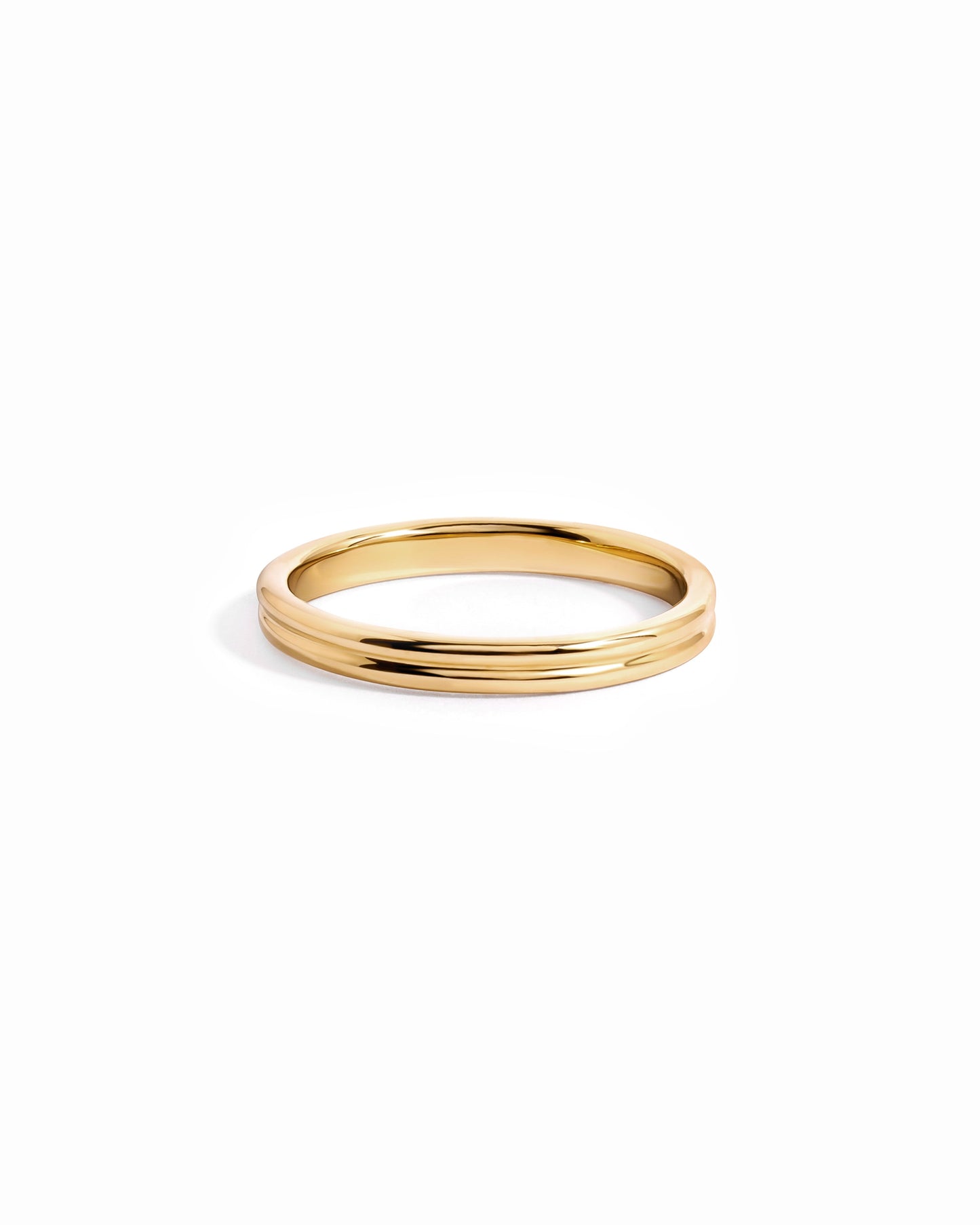 14K Solid Gold Double Band Ring