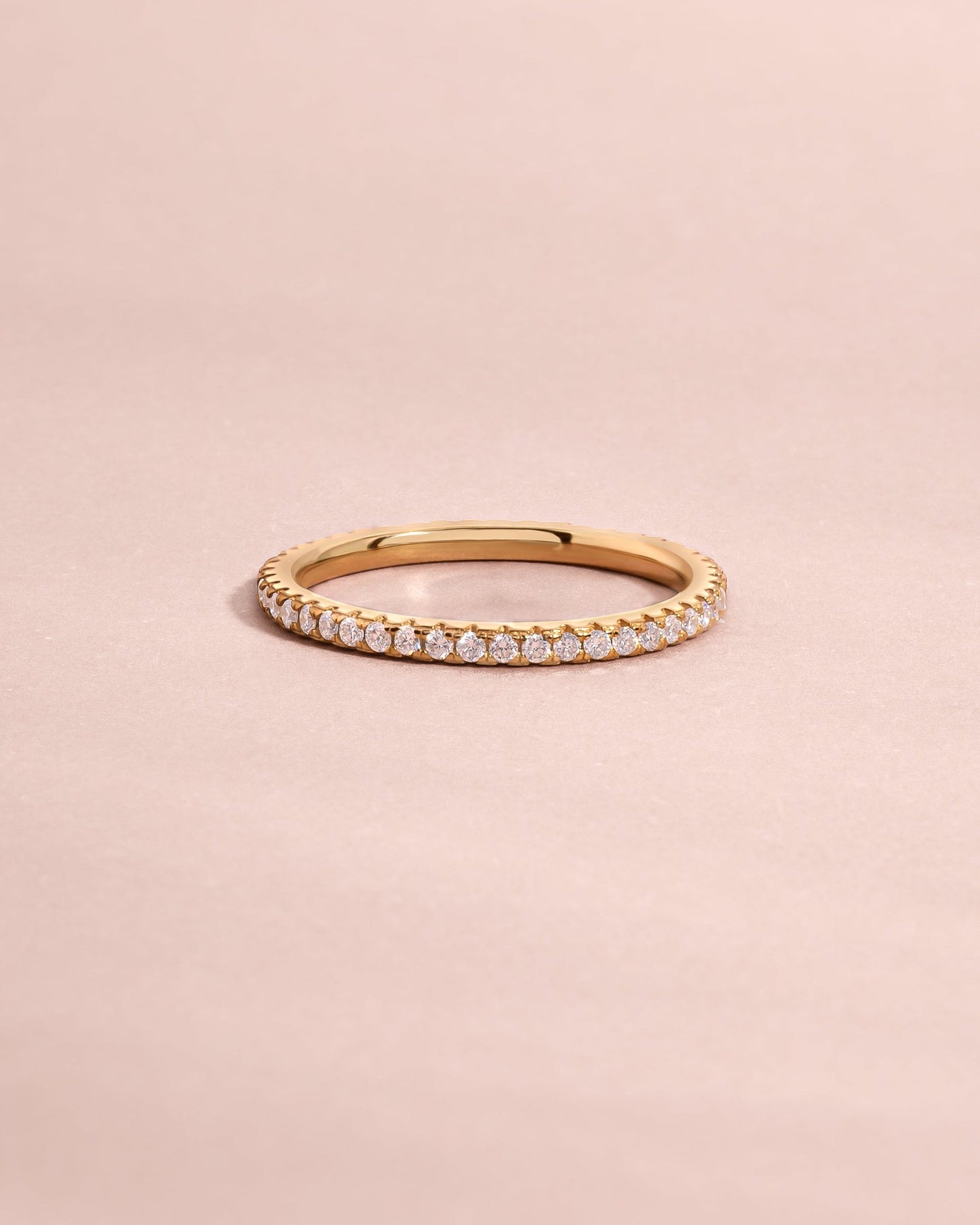 14K Solid Gold Lab-Grown Diamond Eternity Ring