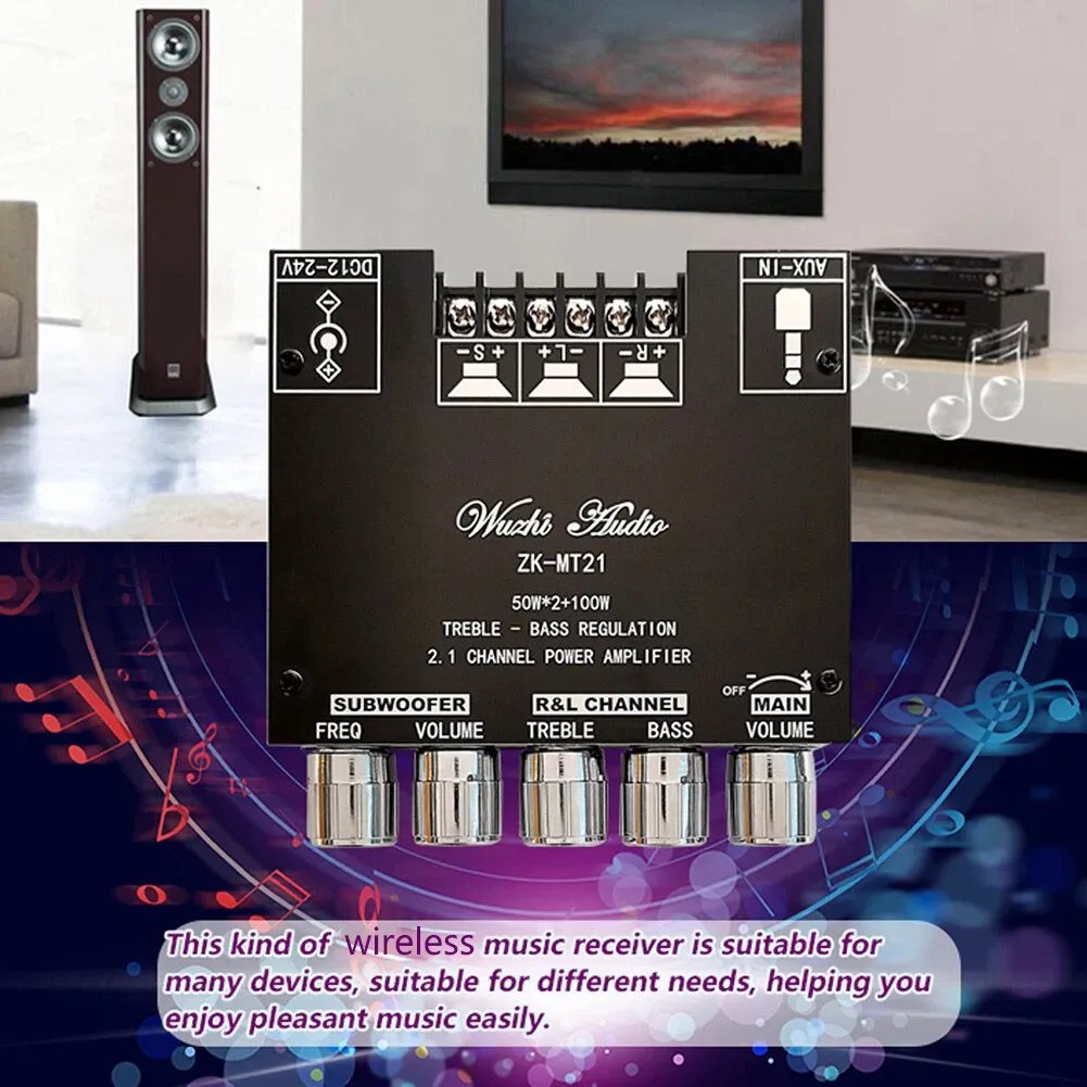 üî• 2.1 Channel Bluetooth Audio Receiver Power Amplifier Moduleüîä