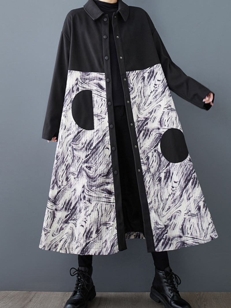 Chic Lapel Collar Women's A Line Dress | Eva Trends
