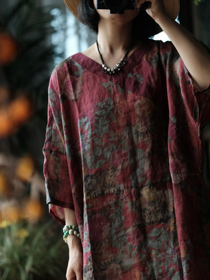 Women's Summer Stylish Relaxed Loose Printed Dress