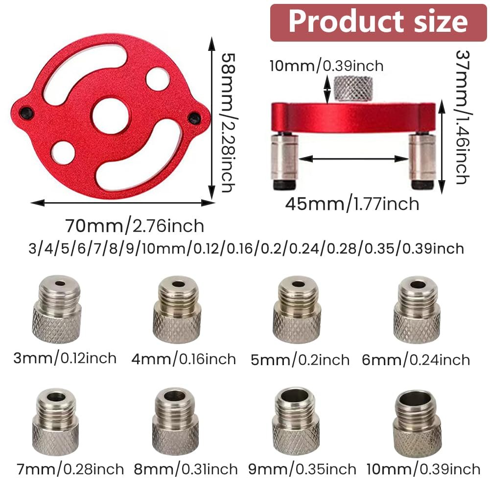 Self-Centering Doweling Jig‚Äî‚Äîwith free 8 Interchangeable Bushings