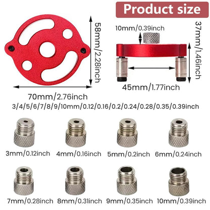 Self-Centering Doweling Jig‚Äî‚Äîwith free 8 Interchangeable Bushings