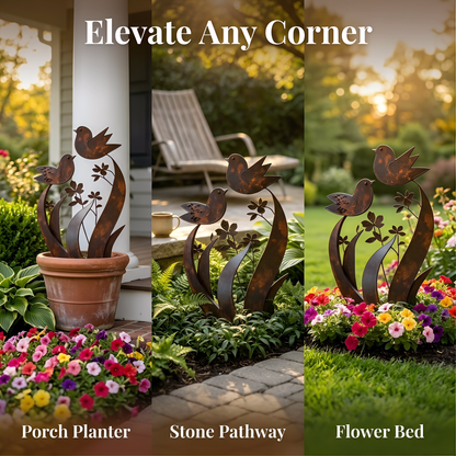 ü¶ãü¶ã2026 Mother's Day Gifts 50% Off--üíñüéÅBird & Wildflower Metal Garden Stake
