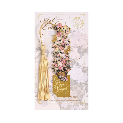 üìö‚ú® 8-Piece Gold Metal Bookmark Set with Tassel ‚Äì Van Gogh & Monet Inspired Gift for Book Lovers üé®
