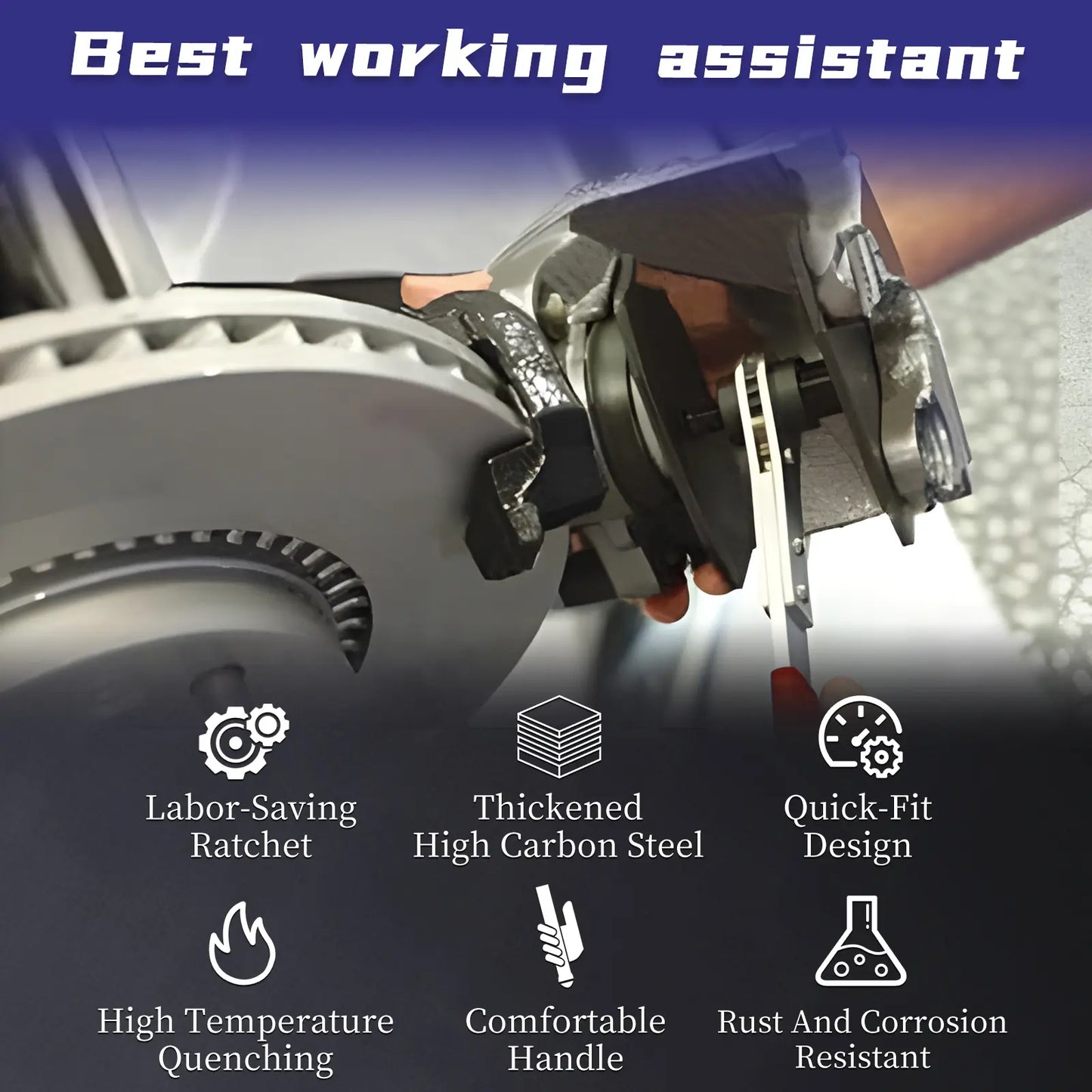 Brake Caliper Piston Press Tool ‚Äì 360¬∞ Rotating Ratchet Wrench for Single, Dual & Quad Piston Disc Brakes