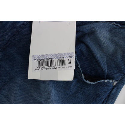 Acht Blue Wash Denim Cotton Stretch Slim Fit Jeans