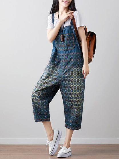 Vintage Ripped Cotton Dungarees for Women | Eva Trends