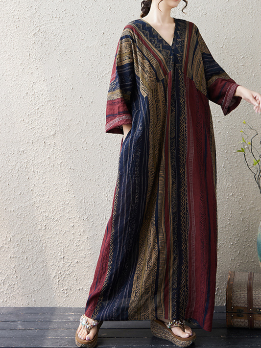 Women's Summer Perfect Printed Loose Kaftan Dress