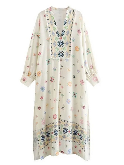 Chic Summer Printed A-Line Dress for Women | Eva Trends