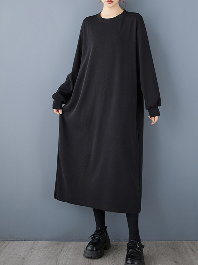 Chic & Cozy Women's Crew Neck Midi Dress | Eva Trends