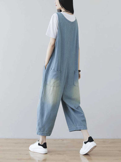 Blue Denim Overall Dungarees for Casual Comfort | Eva Trends