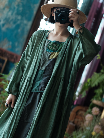 Women's Summer Beautiful & Comfy Printed  Loose Cardigan Dress