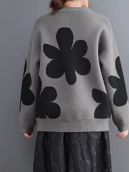 Cozy Women's Floral Sweater - Chic & Trendy | Eva Trends