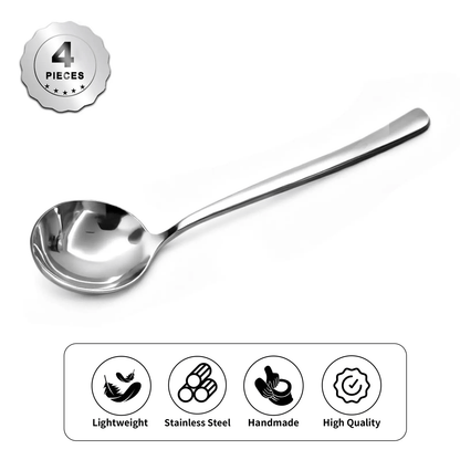 üç≤ 4/6 PCs Stainless Steel Soup Spoon Set