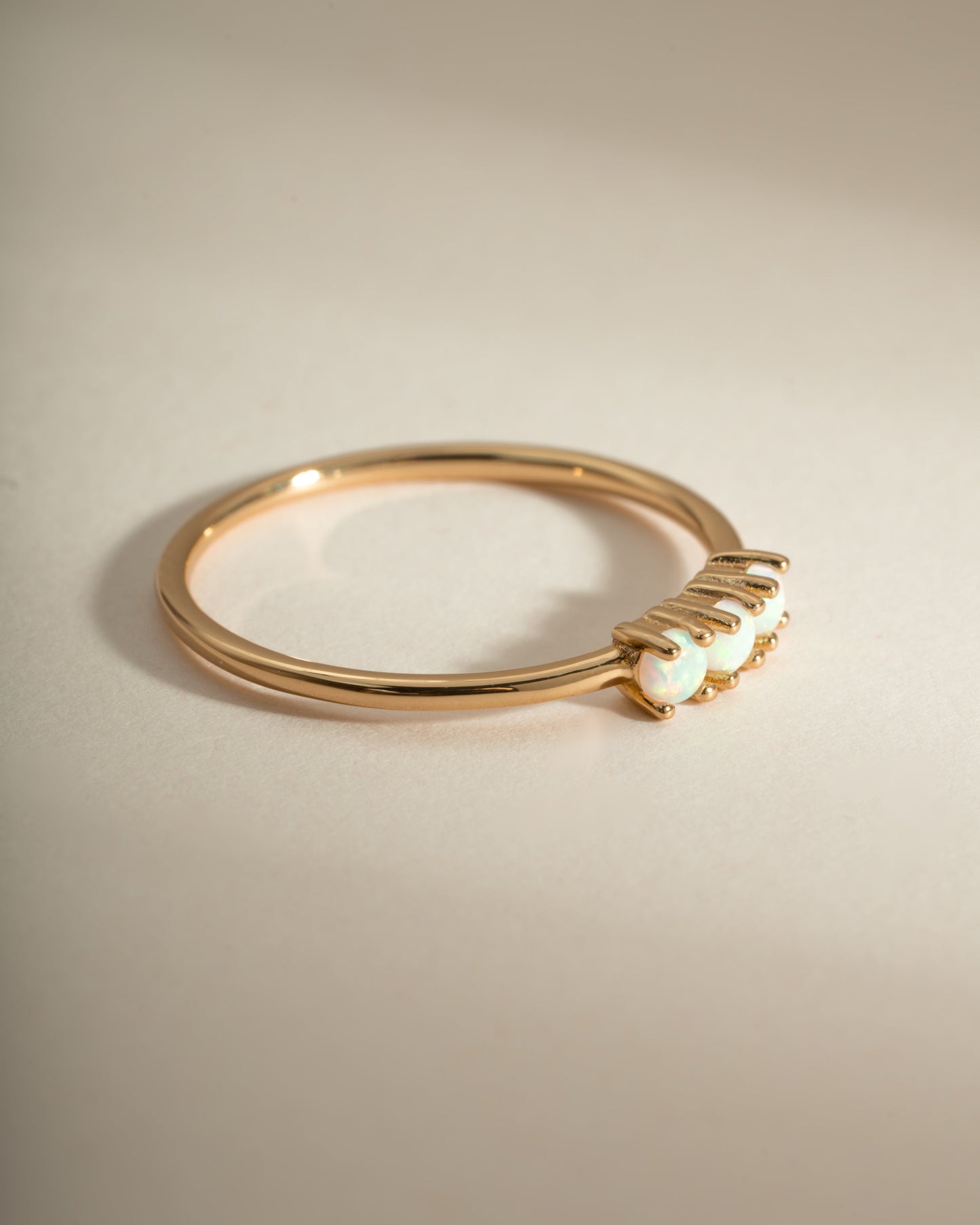 3 Stone Opal Ring