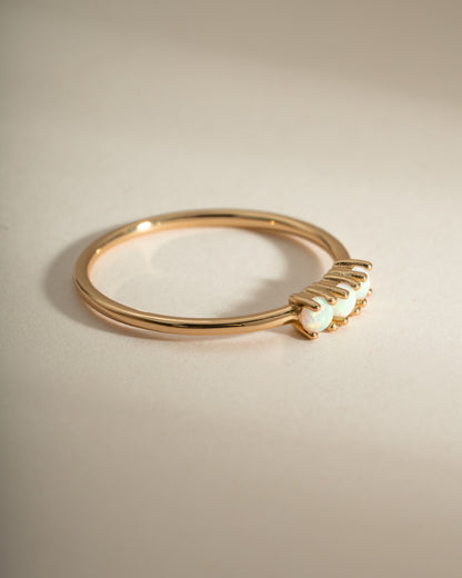 3 Stone Opal Ring
