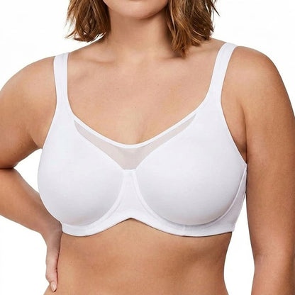 üíêWomen's Elegant Sheer Full Coverage Minimizer Bra ‚ú® Plus Size for Large Busts | No Digging, No Spillage & Ultra Comfy
