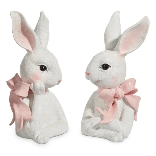 9” bunny with pink bow